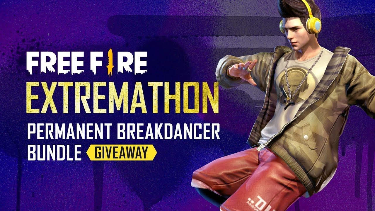 Permanent Break Dancer Bundle Giveaway || Free Fire Extremathon Live || FF Live Custom || FF Live