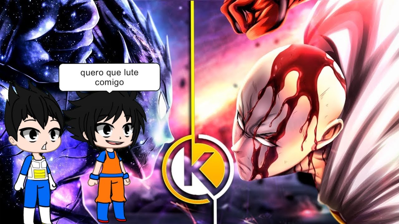 alguns personagens de dragon ball super reagindo ao Rap do saitama vs garou