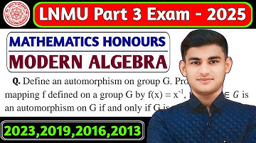 🔥LNMU PART 3 MATHS HONOURS PAPER 6 VVI QUESTION | PART 3 MATHEMATICS HONOURS VVI QUESTION 2025