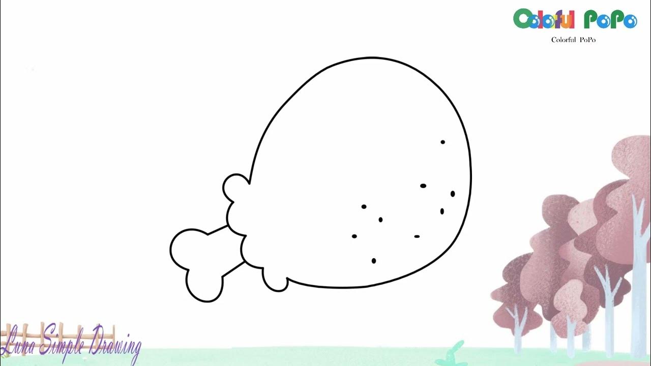 How to Draw A Delicious Drumstick, Very Easy YouTube