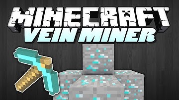 Minecraft Mods | VEIN MINER MOD (Mine 100s of blocks at once!) | Mod Showcase