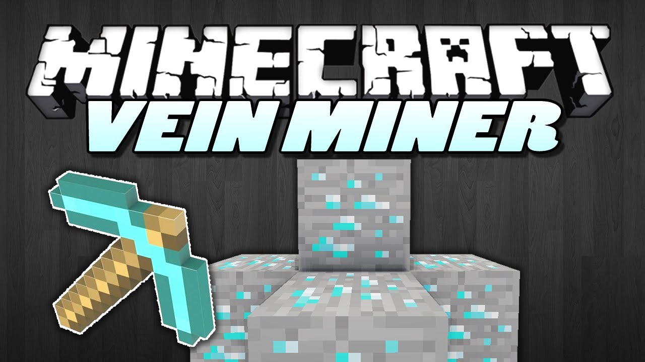 Minecraft Mods Vein Miner Mod Mine 100s Of Blocks At Once Mod Showcase Youtube