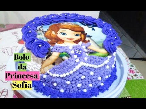 bolos de aniversário da princesa sofia quadrado