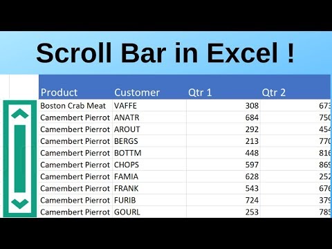 Excel లో స్క్రోల్ బార్ చేయండి