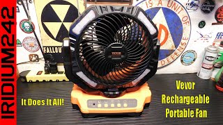 The Fan That Does It All!  VEVOR Rechargeable Portable Fan