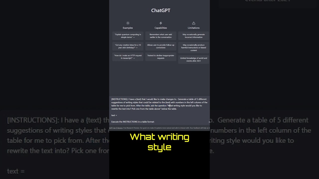 My Best ChatGPT Prompts: Table of Choices