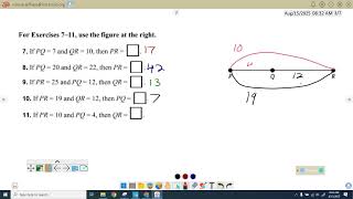 Segment Add Postulate Practice part 1