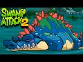 Первый Босс Ленивый крокодил Swamp Attack 2 прохождение