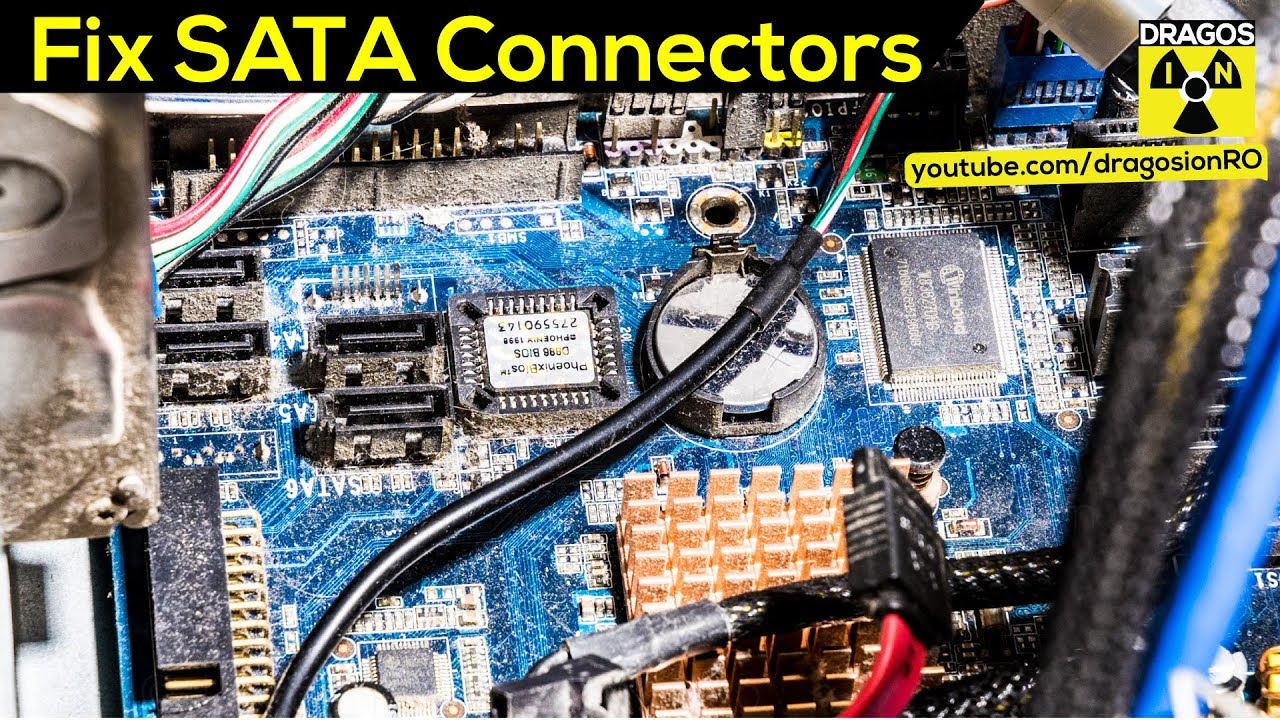 Broken Sata Connector On Motherboard Fixed