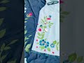 Beautiful hand painted suit with jutti #handpainted #artist #youtubeshorts #likesharesubscribe