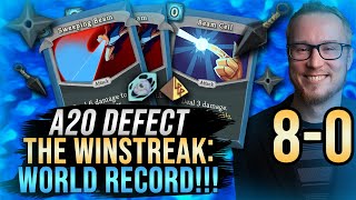 The Win Streak: 8-0! World Record! | Ascension 20 Defect Run | Slay the Spire