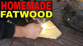 How to Make Homemade Fatwood Sticks | bushcraft Fire Starter