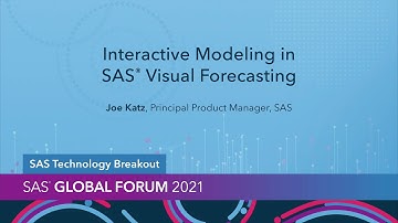 Interactive Modeling in SAS Visual Forecasting