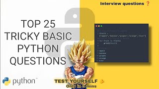 Only 1% Can Solve All 25 Python Questions! 🔥