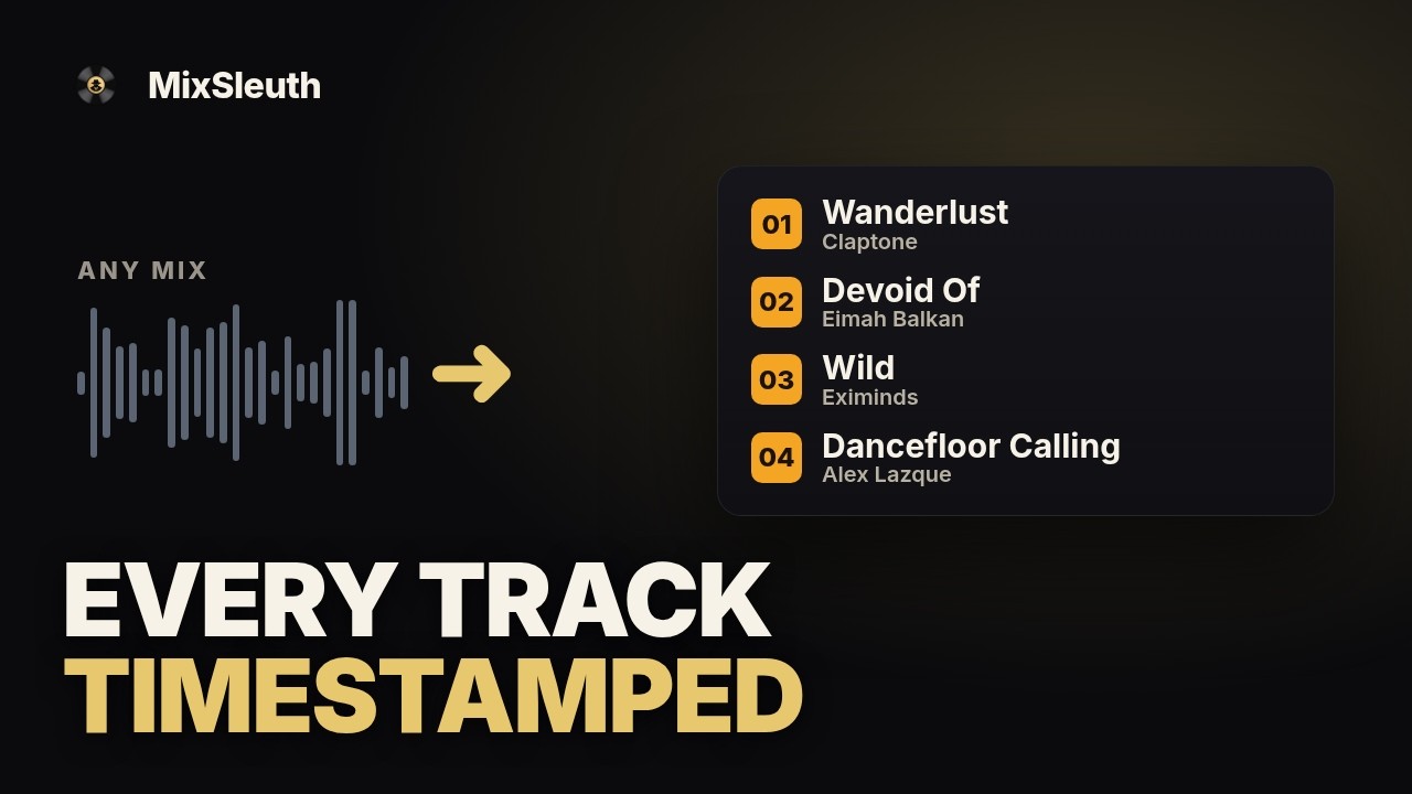 MixSleuth turning a DJ mix into a timestamped tracklist