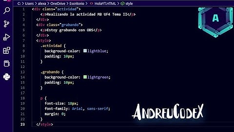 Comentando una actividad de HTML