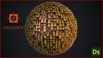 Procedural Old Mossy Roof Tile Tutorial, Substance3DDesigner
