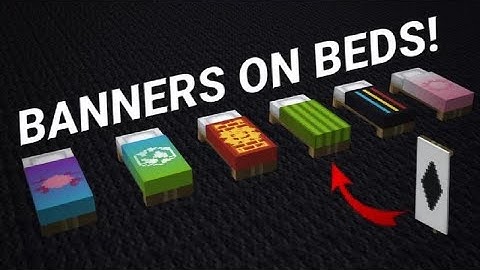Minecraft How to Put Banners on Beds! Tutorial