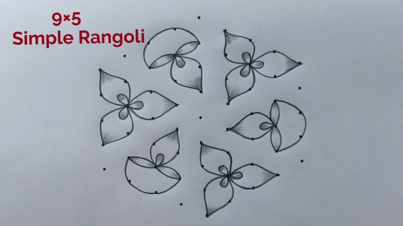 Karthigai Madham Simple Villaku Kolam 9×5 🌺 Karthigai Deepam Rangoli🌺Diya Muggulu🌺Beautiful Rangoli