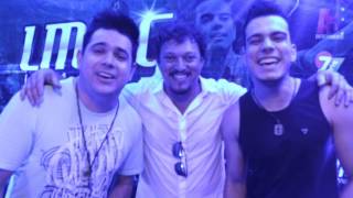 Fabio Lago com a dupla Luiz Marcelo & Gabriel