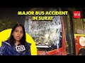 Breaking 1 dead 8 injured in a major bus accident in surat  gujarat