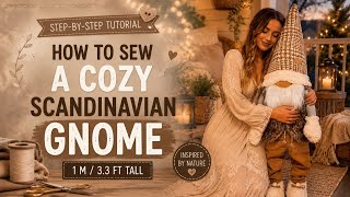 DIY Giant Scandinavian Gnome | 1 Meter Tall Sewing Tutorial