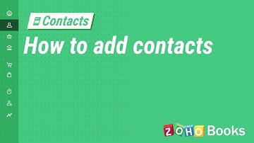 How to Add Contacts | Zoho Books