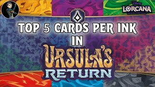 Top 5 Cards Per Ink In Ursulas Return | Disney Lorcana | Ursula's Return