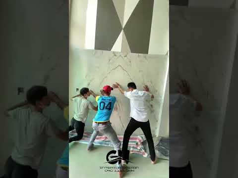 Video Thi Công Tấm ốp PVC vân đá cân xứng - youtube