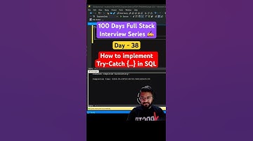 #day38 - How to implement try catch in #sql #sqlserver #coding #programming
