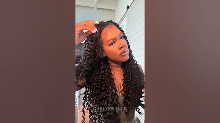 This wig has me in a chokehold rn😍Half wig 3 in 1 Water Wave wig#curlymehair #wigs #halfwig #fyp