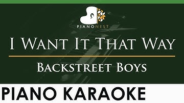 Thumbnail of Backstreet Boys - I Want It That Way - LOWER Key (Piano Karaoke Instrumental)