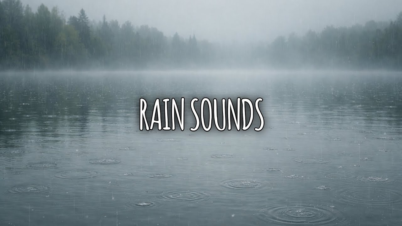 Peaceful Rain Falling on a Quiet Lake | ASMR Sleep Sounds | No Thunder | ASMR Rain Sounds