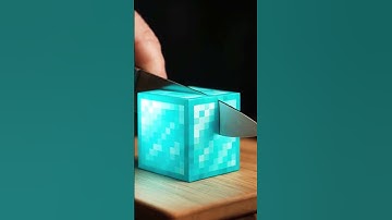 "Cutting a Minecraft Diamond Block… So Satisfying 😌💎 #ASMR#shorts