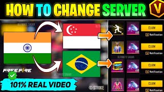 How To Change Server In Free Fire || Free Fire Mein Dusre Server Mein Kaise Jaen || FF Server Change