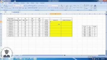 Best way to give grades in Microsoft Excel using if and vlookup functions