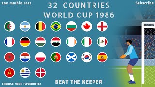 WORLD CUP 1986 Beat The Keeper Marble Race    Group Stage