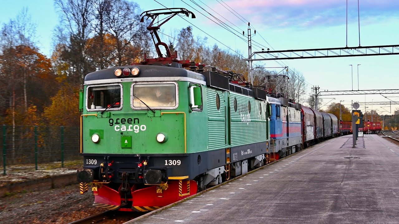 Trains in different parts of Dalarna (Sweden)