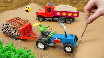diy mini tractor trolley loading new technology | science project ‪@sanocreator‬ @CocoCreator1999