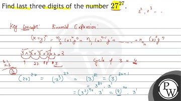 Find last three digits of the number \( 27^{27} \).
