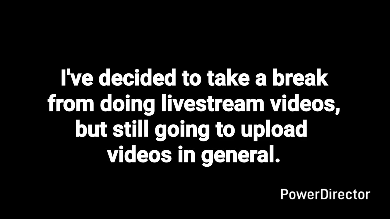 A quick channel update.