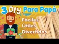 Manualidades para el día del padre fáciles con palitos de helado REGALOS para papá 🧔 paleta madera