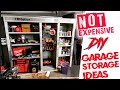 Tool Storage DIY Ideas for your Garage | Garage Shelves and lockers done EASY.