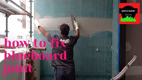 how to flush blueboard walls joints wit mesh