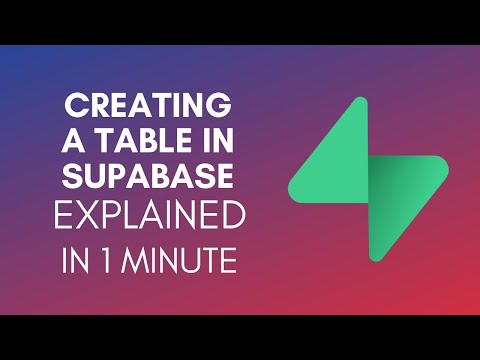 How To Create A Table In Supabase (2025)
