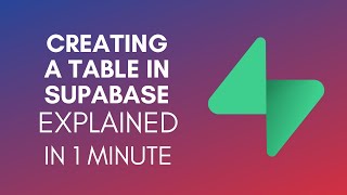How To Create A Table In Supabase (2025)