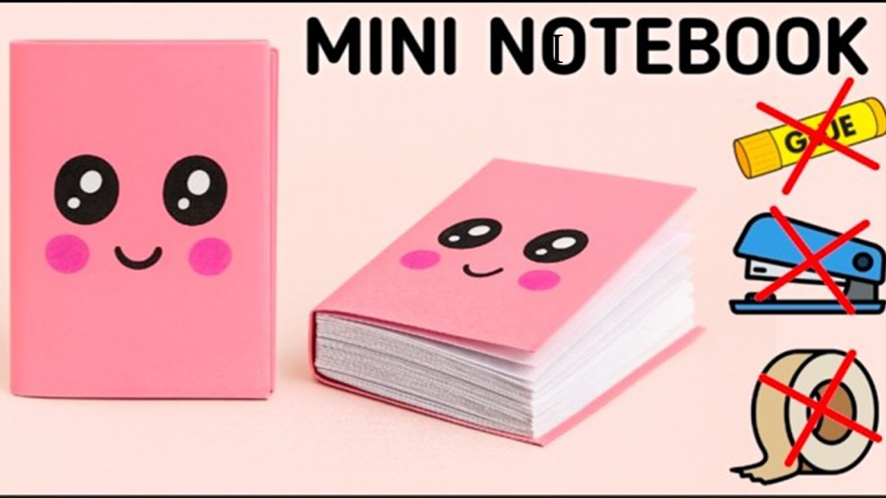 Как сделать мини-блокнот своими руками 📒 | Милый бумажный блокнот | Без клея | Простая поделка дл...