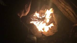 Making a fire and a heat reflector