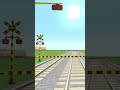 【踏切アニメ】Railway Trains Railroad Crossing Minecraft #shorts