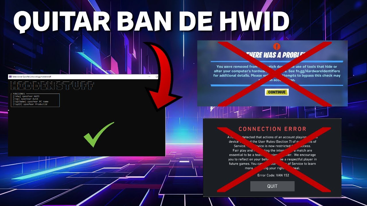 Como quitar HWID ban de cualquier juego, Valorant, Fortinte, Warzone | 2025